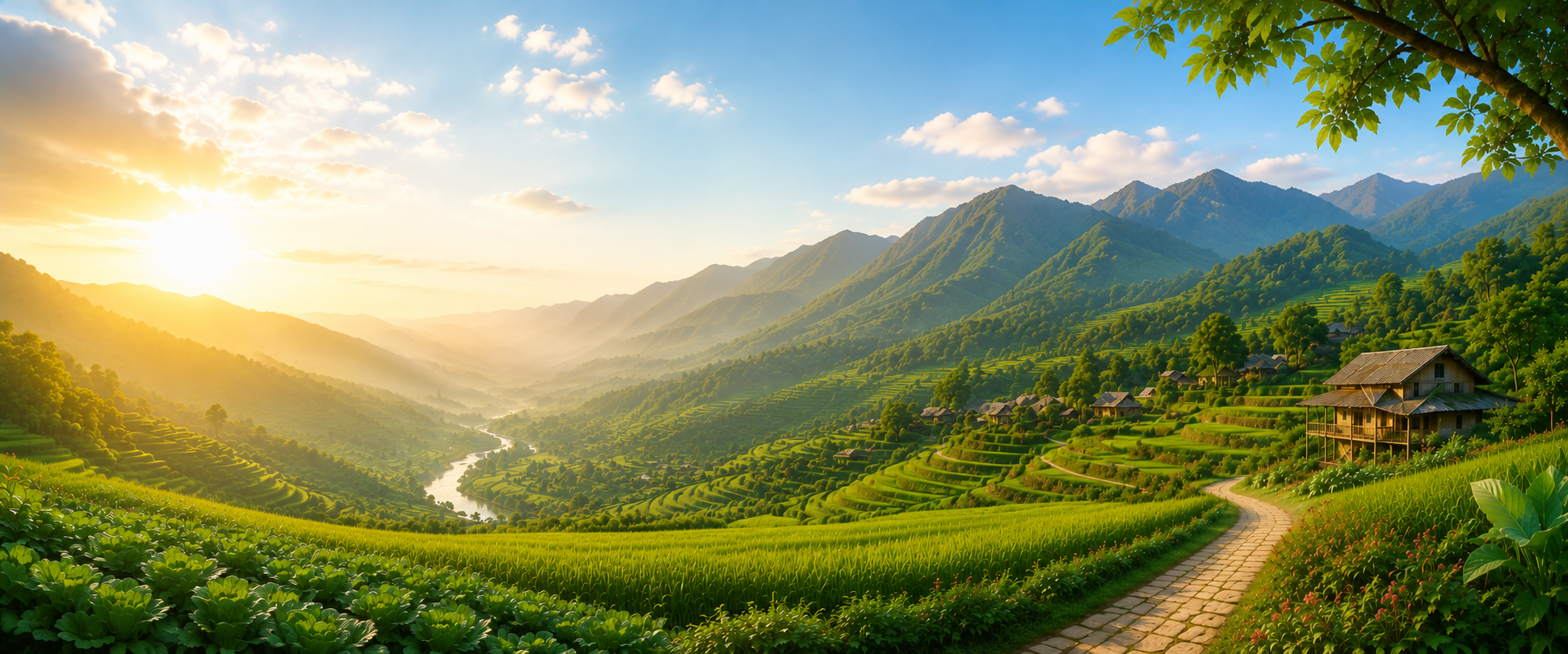 Ruộng bậc thang và bản làng nông nghiệp Việt Nam